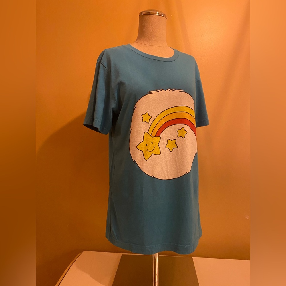 Rainbow Brite Sprite Blue T-Shirt with Rainbow and Star Design size medium
